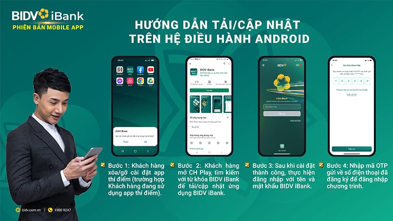 Hướng dẫn đăng ký BIDV iBank trên điện thoại 