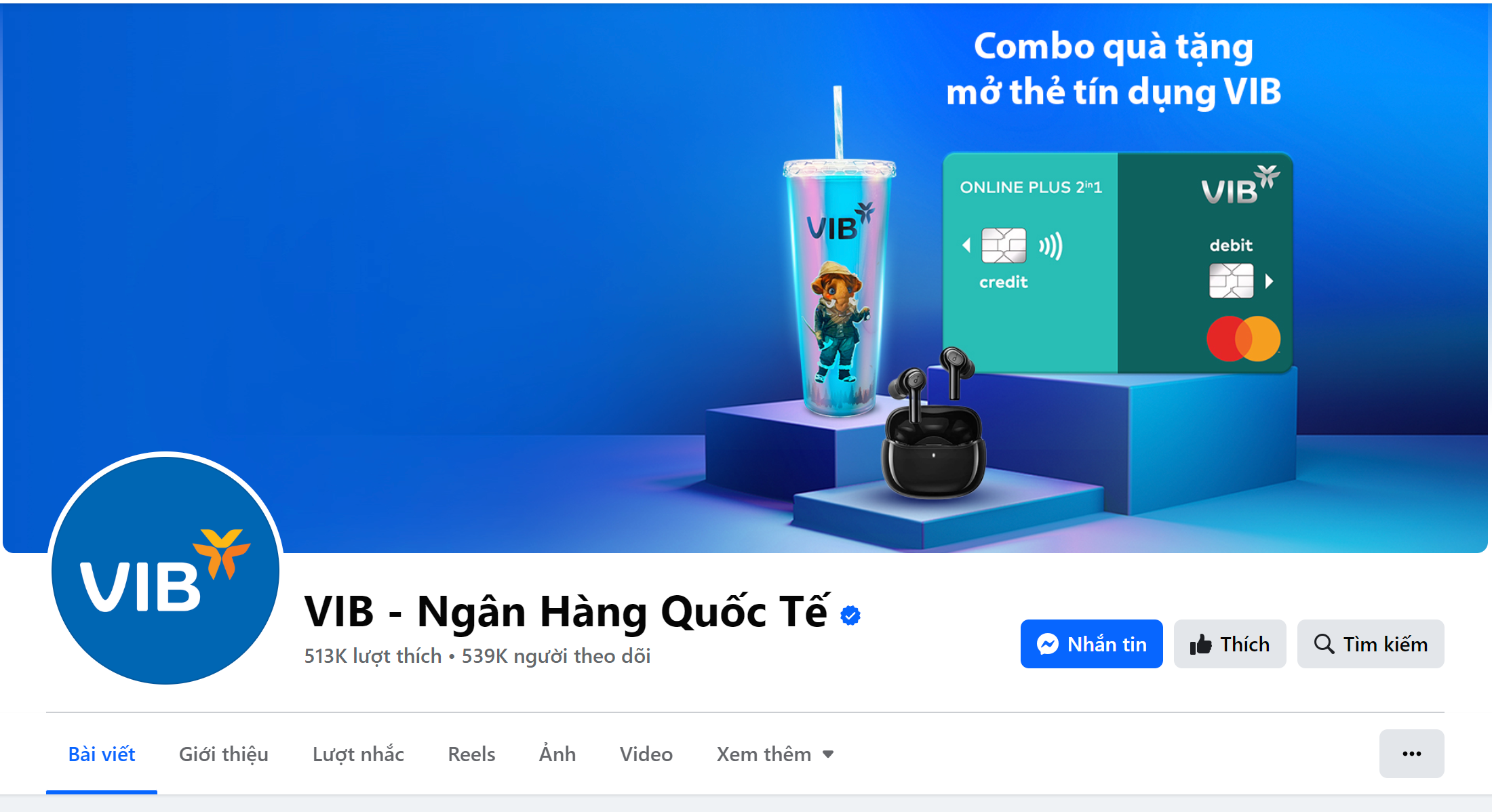 Fanpage của Ngân hàng VIB