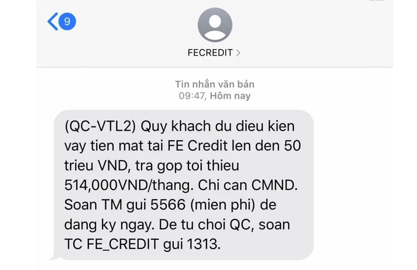 Nhận Được Tin Nhắn Vay Tiền Từ FE Cần Làm Gì?