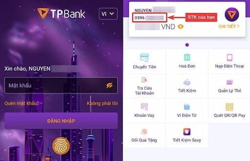 Kiểm tra số dư tài khoản qua Mobile Banking