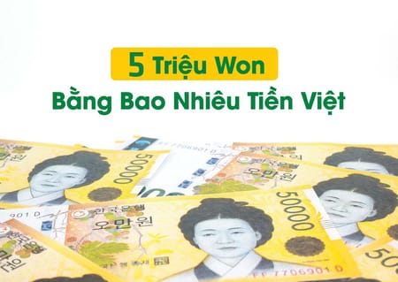 5 triệu Won bằng bao nhiêu tiền Việt