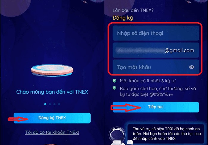 Hướng dẫn cách vay tiền trên Tnex