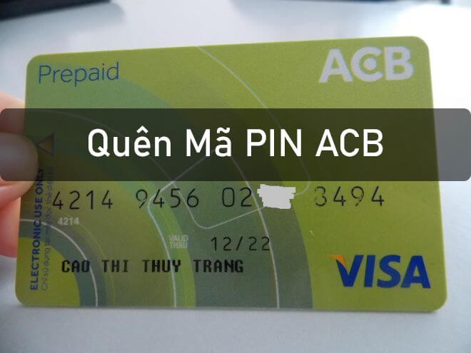 Quên mã PIN ACB