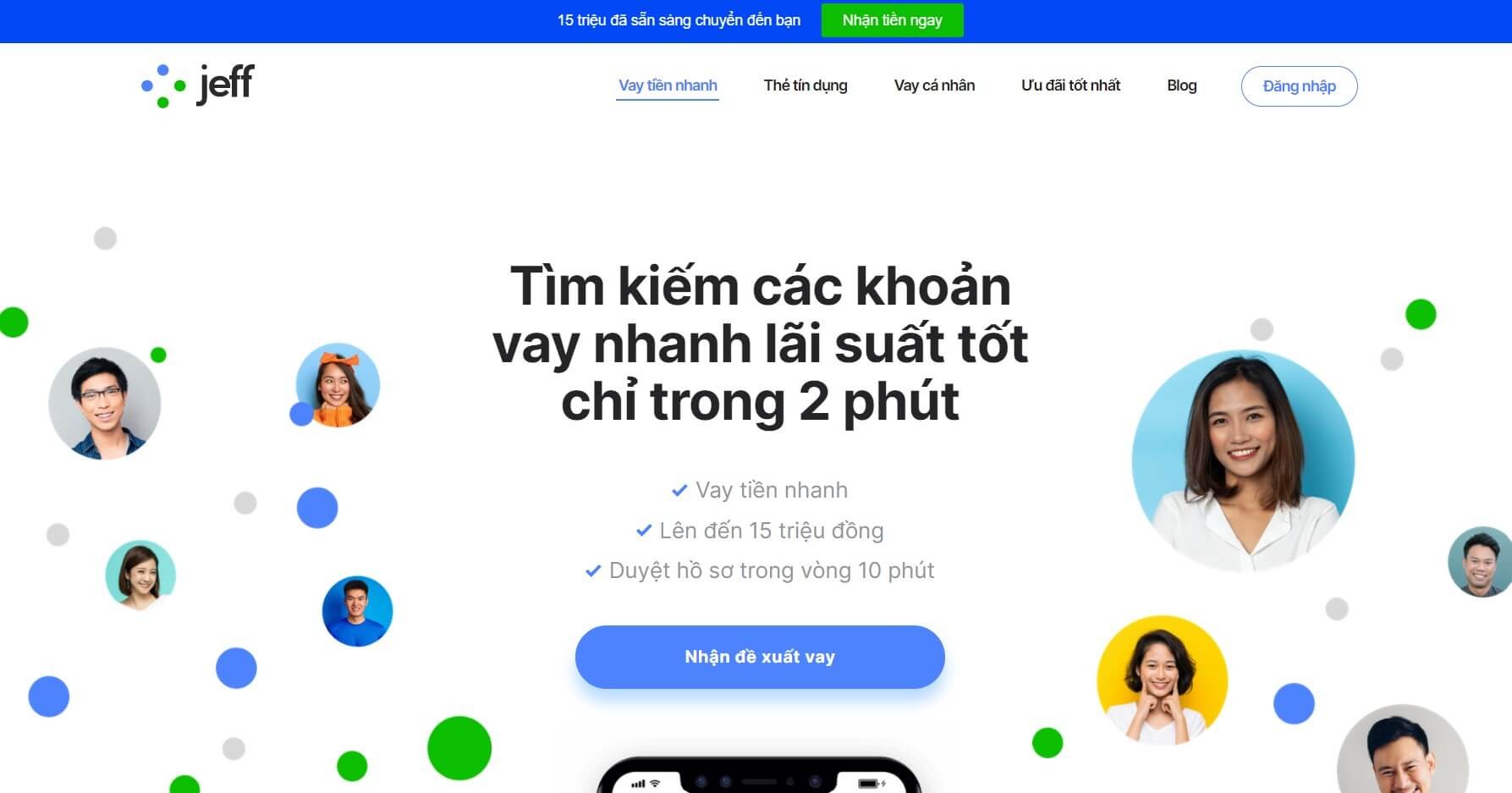 Quy trình đăng ký vay tiền online Jeff App